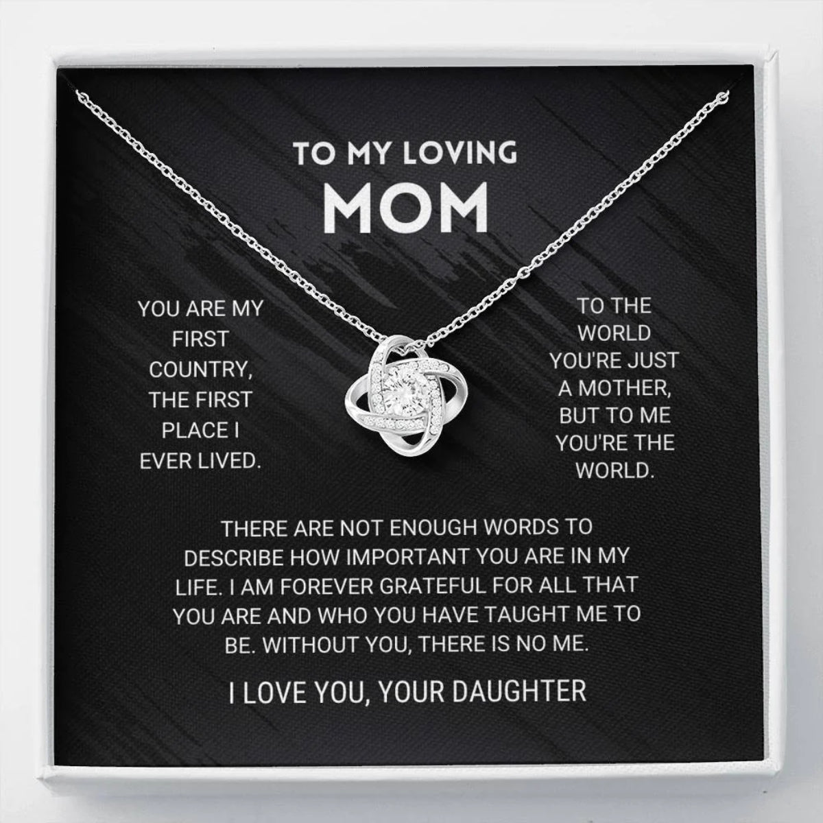 You are My First Country – To My Mom Necklace, Mom Birthday Gift, Mother’s Day Gifts from Daughter