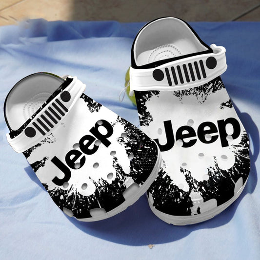 Jeep Crocs Crocband Clog Black And White