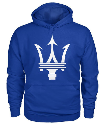 Maserati Logo Gildan Pullover Sweatshirt Hoodie