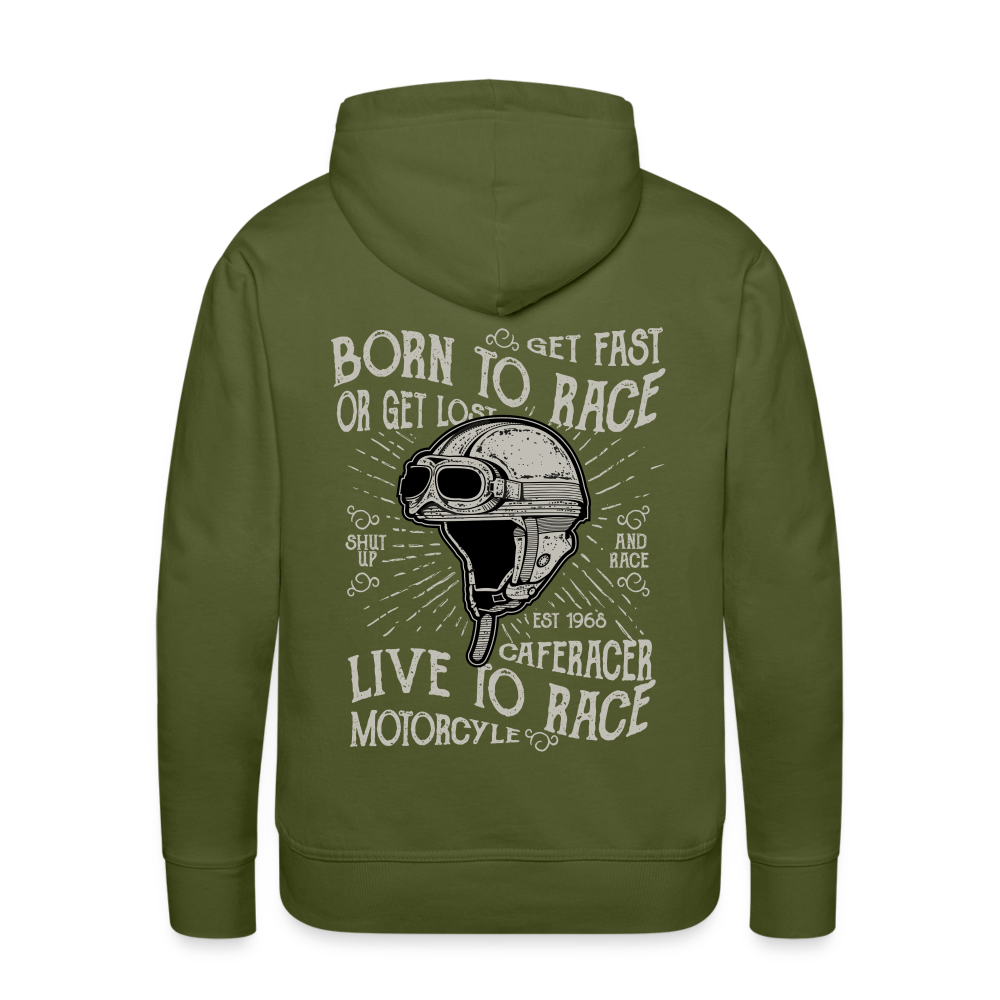 Born to Race Car's Men’s Premium Hoodie - olive green