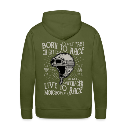 Born to Race Car's Men’s Premium Hoodie - olive green