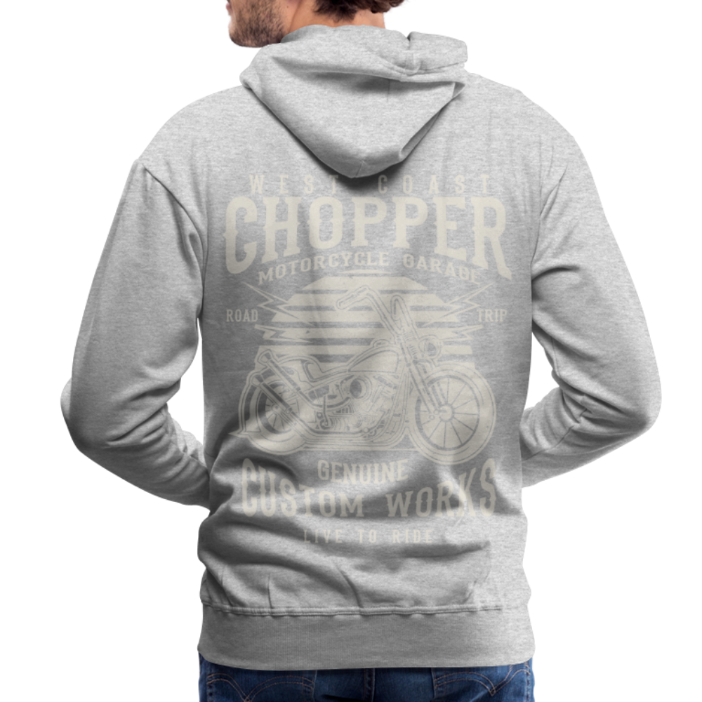 West Coasr Chopper Motorcycle Garage Men’s Premium Hoodie - heather grey