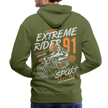 Extremerider Motorcycle Men’s Premium Hoodie - olive green