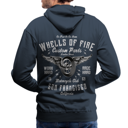 Wheels of fire Motorcycle Club Men’s Premium Hoodie - navy