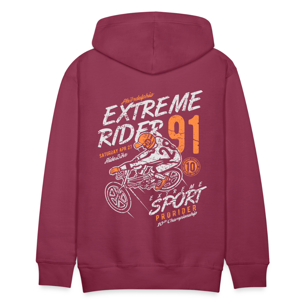 Extremerider Motorcycle Men’s Premium Hoodie - bordeaux