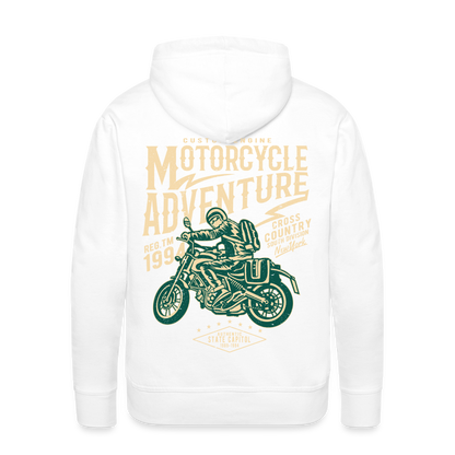 Motorcycle Adventure Men’s Premium Hoodie - white