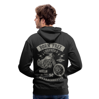 choppers Born Free Motorcycle Men’s Premium Hoodie - black