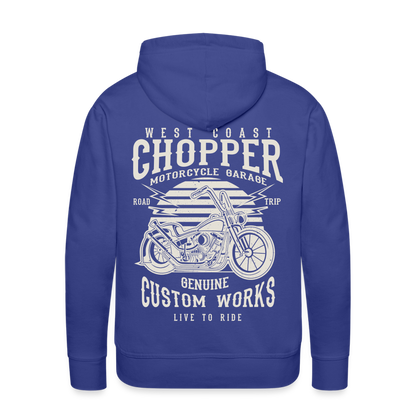 West Coasr Chopper Motorcycle Garage Men’s Premium Hoodie - royal blue