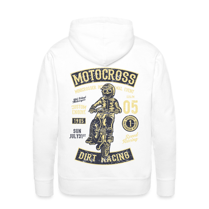 Motocross design Motorcycle Men’s Premium Hoodie - white