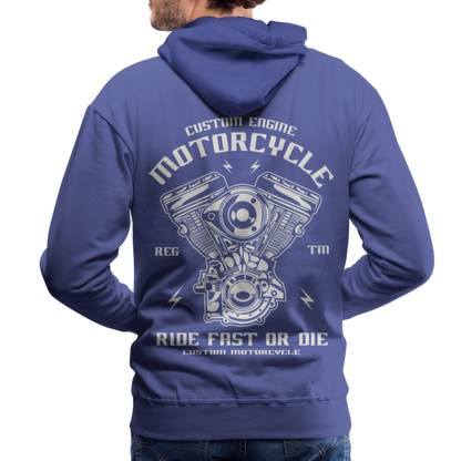 Ride Fast or Die Motorcycle Men’s Premium Hoodie - royal blue