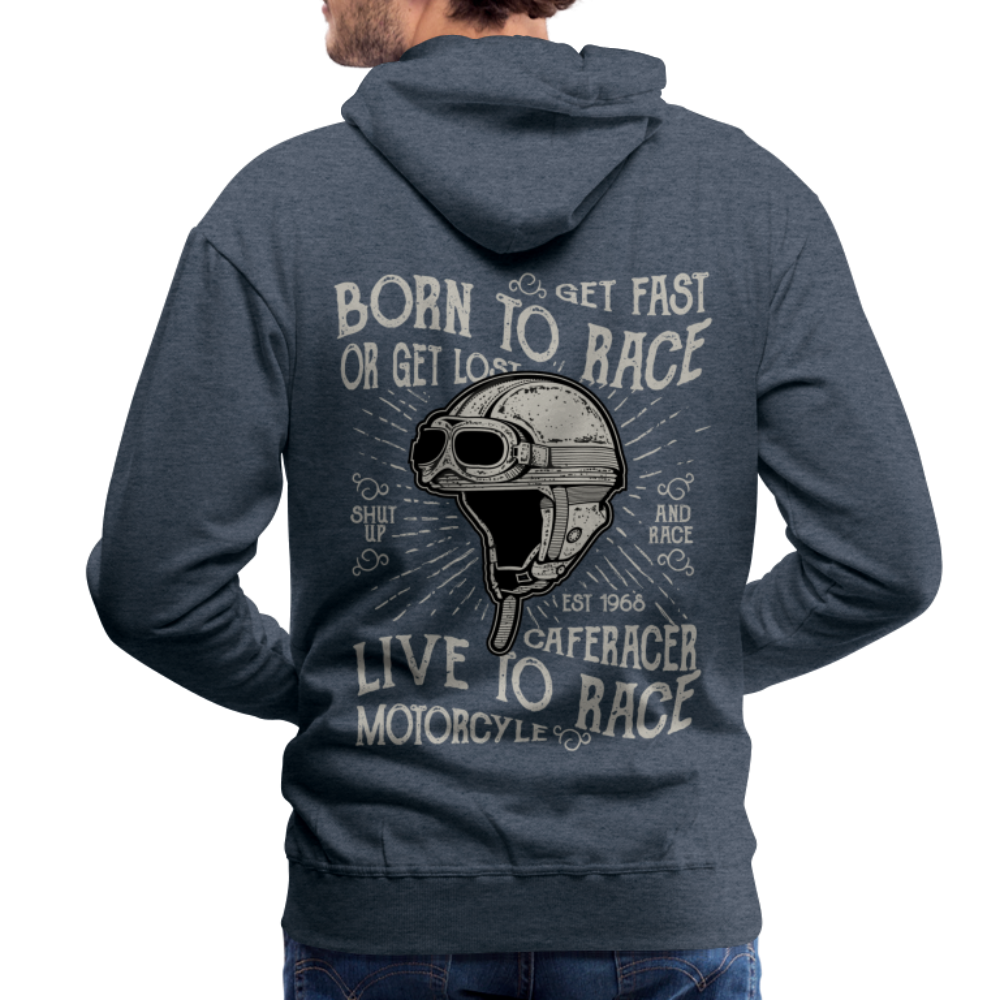 Born to Race Car's Men’s Premium Hoodie - heather denim