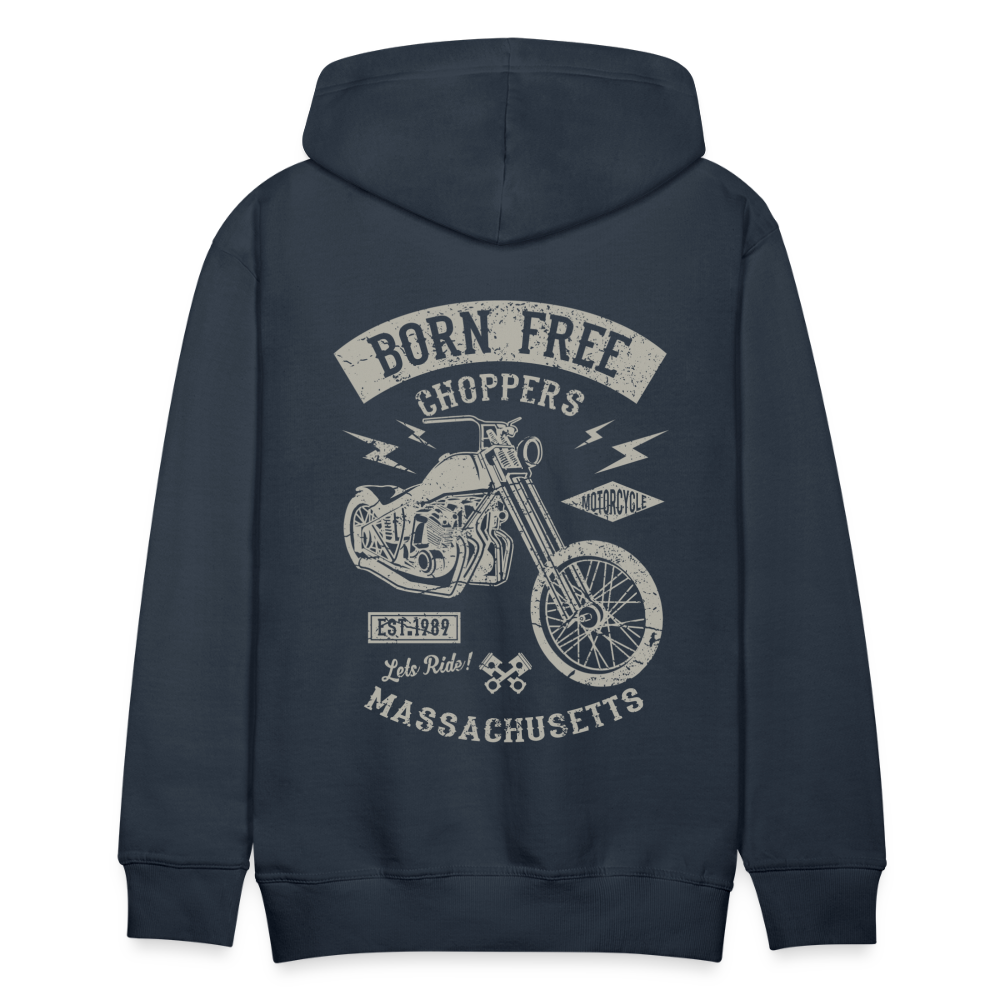 choppers Born Free Motorcycle Men’s Premium Hoodie - navy