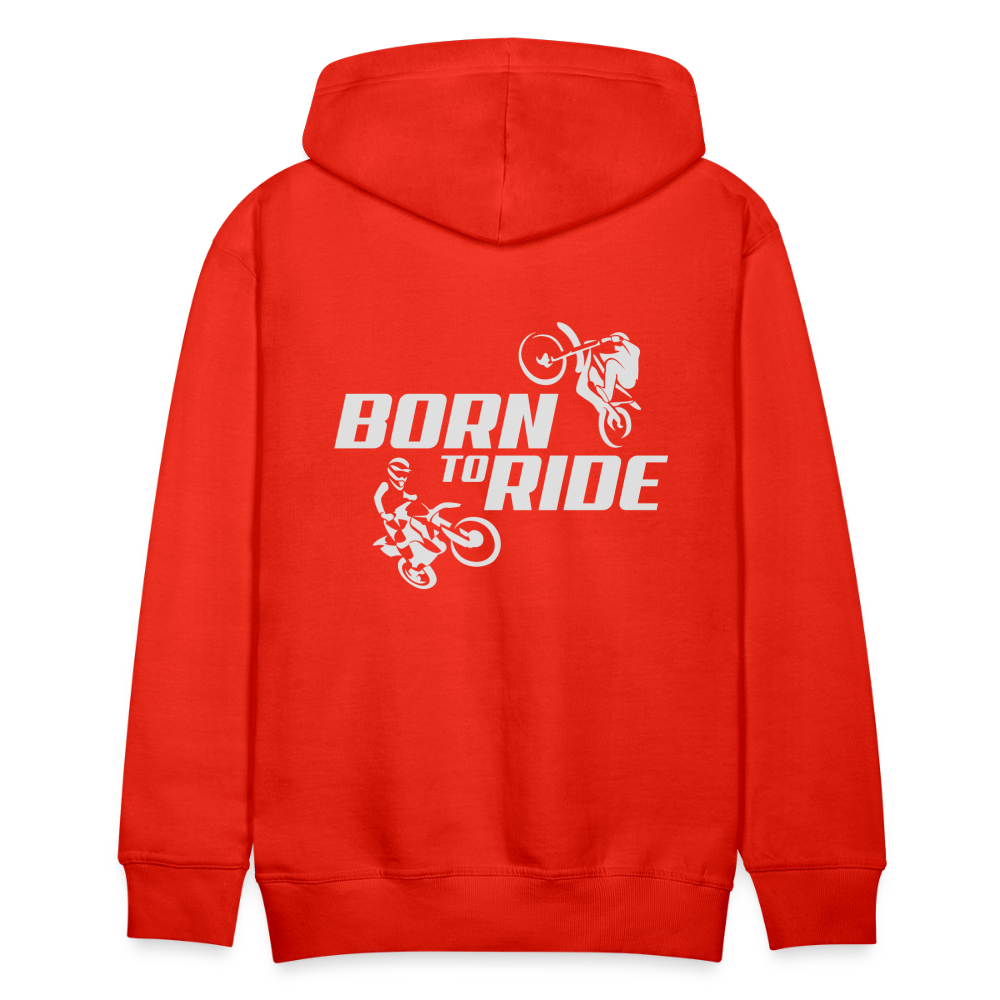 Born to Ride Motocross Men’s Premium Hoodie - red