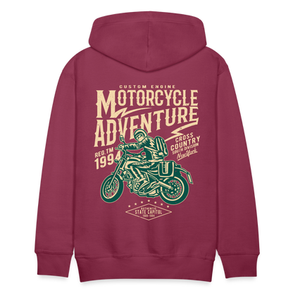 Motorcycle Adventure Men’s Premium Hoodie - bordeaux