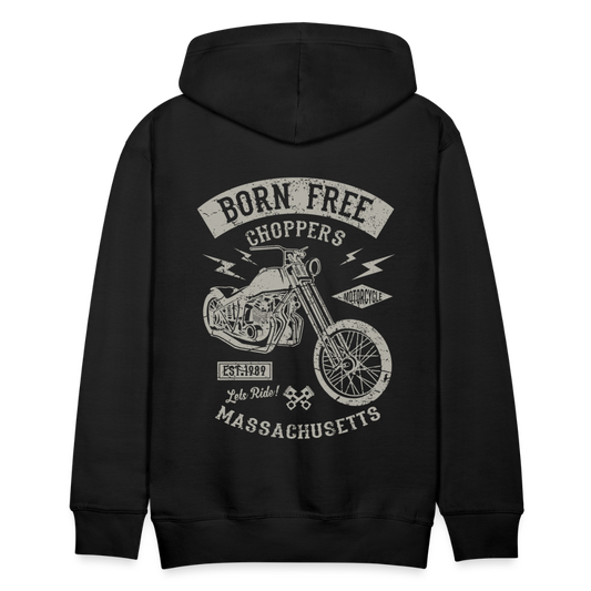 choppers Born Free Motorcycle Men’s Premium Hoodie - black