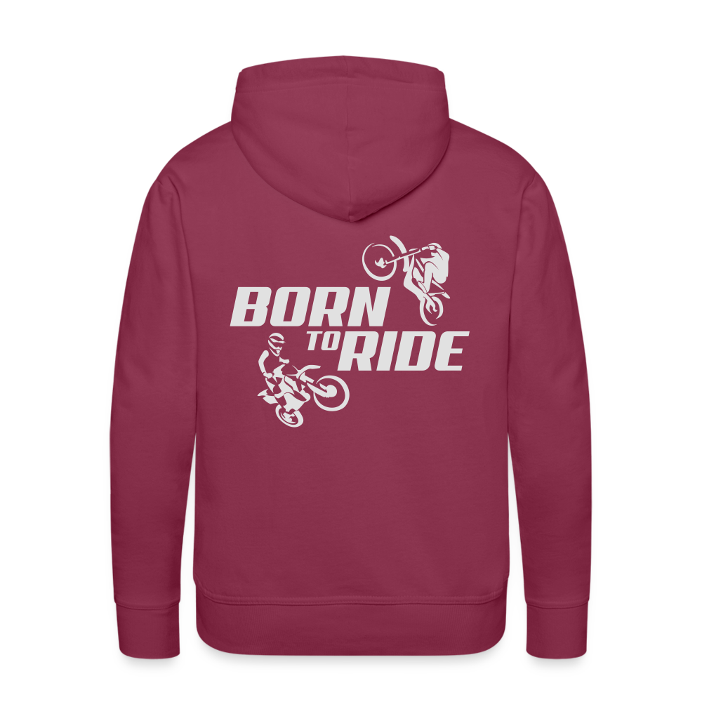 Born to Ride Motocross Men’s Premium Hoodie - bordeaux