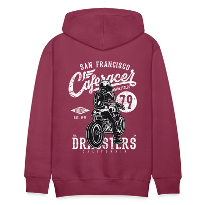 Motorcycle San Francisco Caferacer Men’s Premium Hoodie - bordeaux