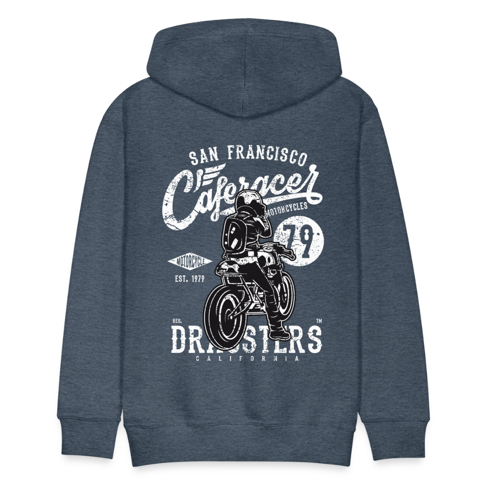 Motorcycle San Francisco Caferacer Men’s Premium Hoodie - heather denim