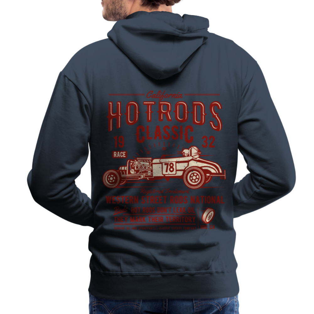 Hot Rods Race Classic Men’s Premium Hoodie - navy