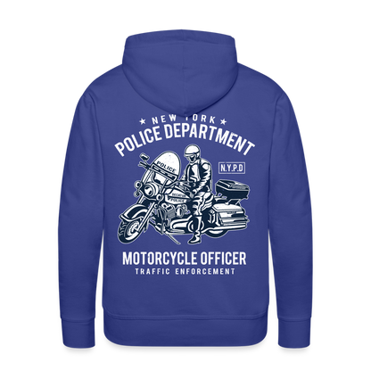 New York Police Department Motorcycle Officer Men’s Premium Hoodie - royal blue