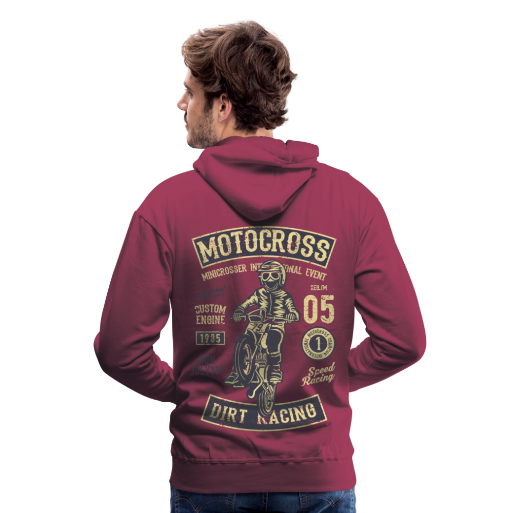 Motocross design Motorcycle Men’s Premium Hoodie - bordeaux