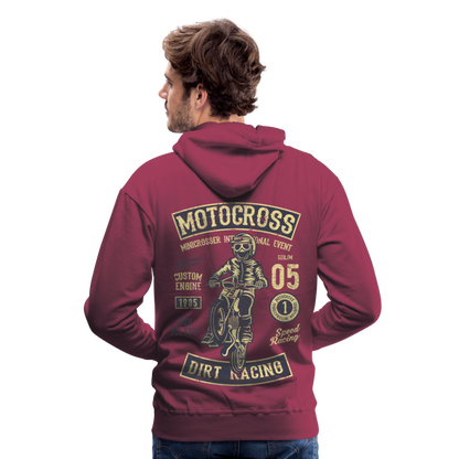 Motocross design Motorcycle Men’s Premium Hoodie - bordeaux