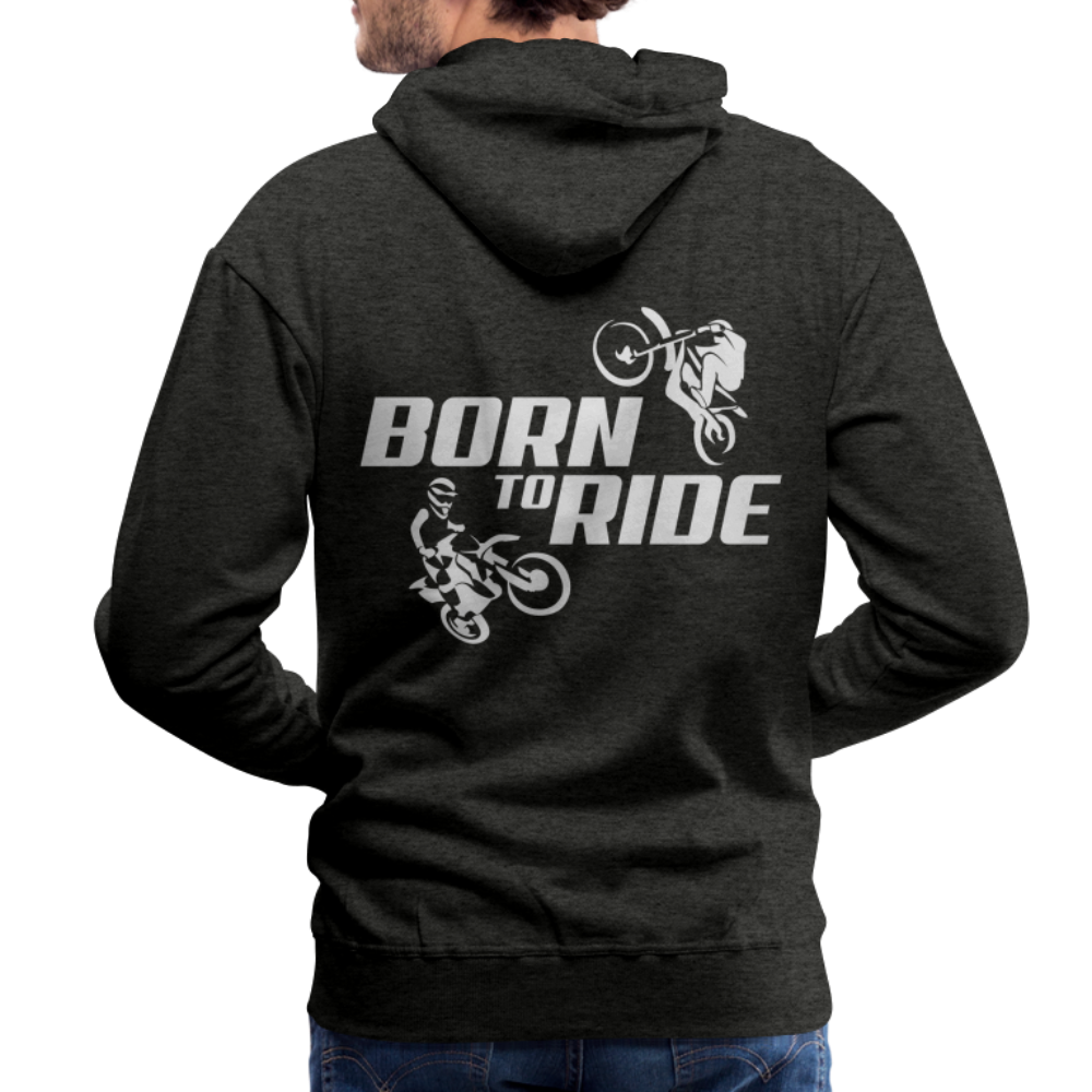 Born to Ride Motocross Men’s Premium Hoodie - charcoal grey