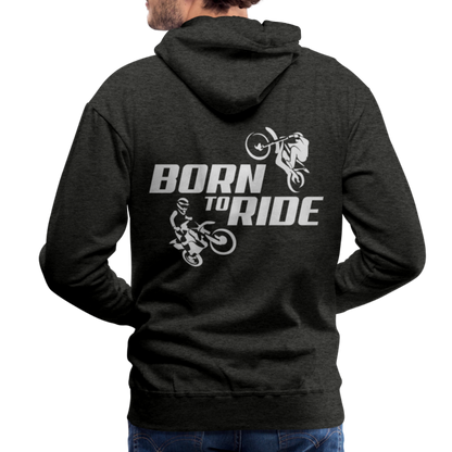 Born to Ride Motocross Men’s Premium Hoodie - charcoal grey