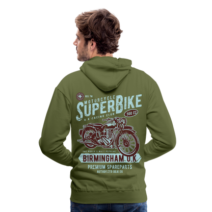 Super Bike Motorcycle Men’s Premium Hoodie - olive green