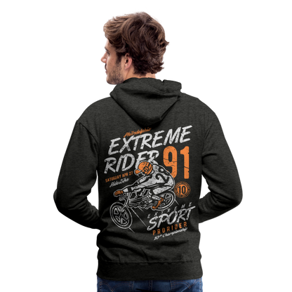 Extremerider Motorcycle Men’s Premium Hoodie - charcoal grey