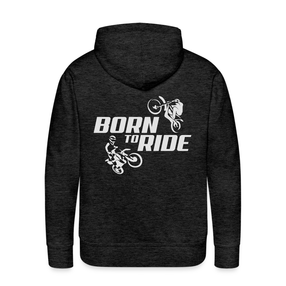 Born to Ride Motocross Men’s Premium Hoodie - charcoal grey