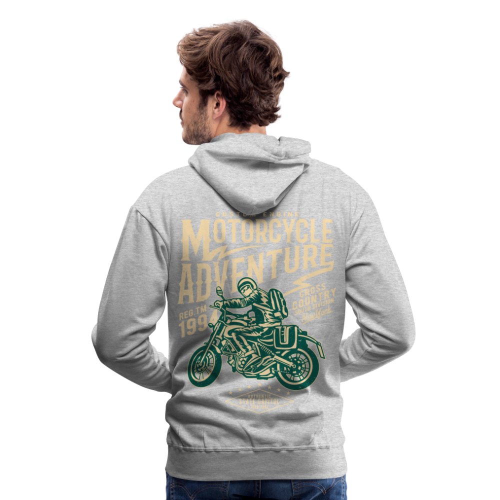 Motorcycle Adventure Men’s Premium Hoodie - heather grey