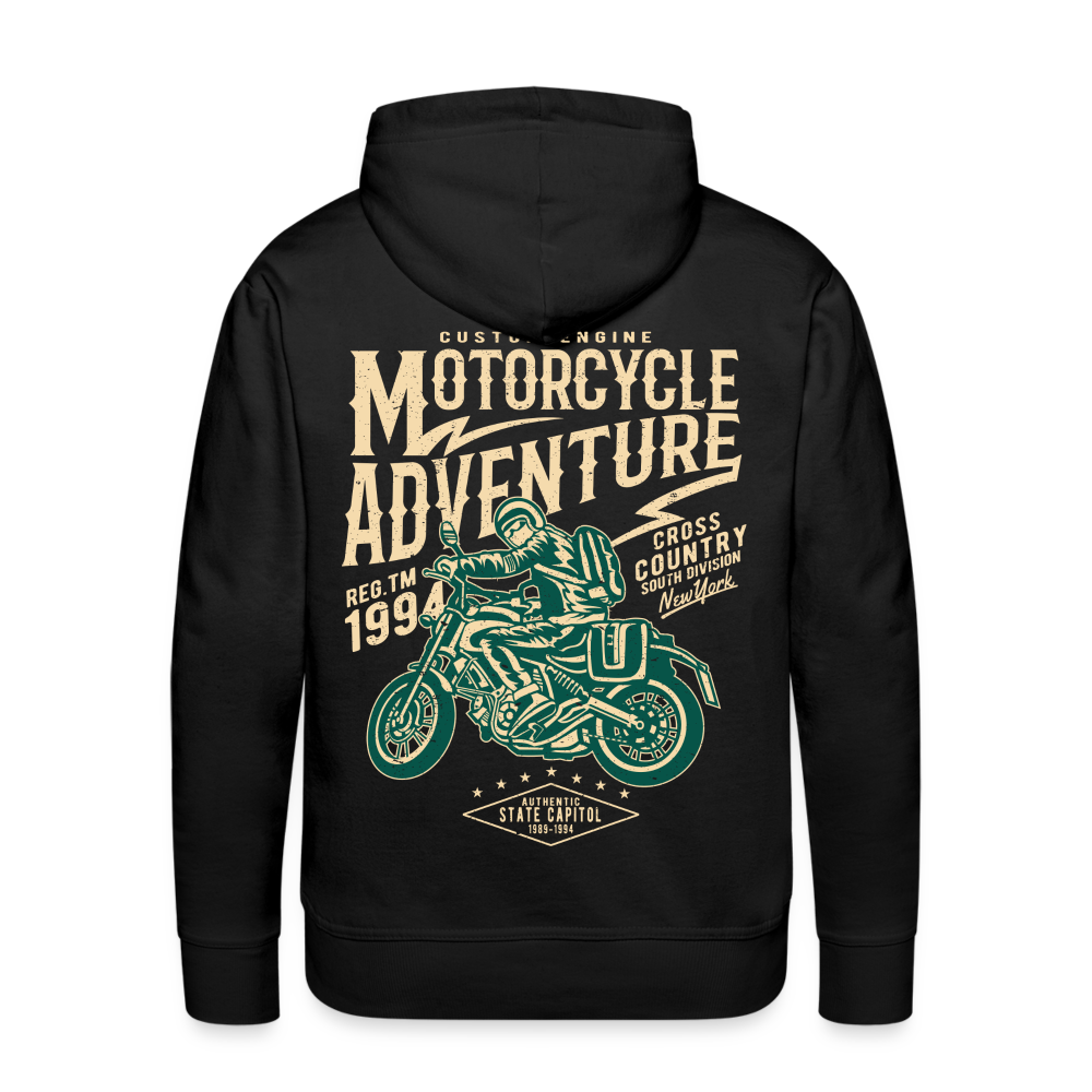 Motorcycle Adventure Men’s Premium Hoodie - black