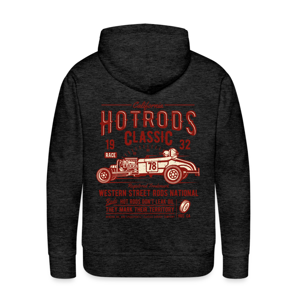 Hot Rods Race Classic Men’s Premium Hoodie - charcoal grey