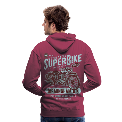 Super Bike Motorcycle Men’s Premium Hoodie - bordeaux