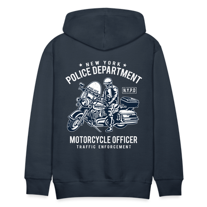 New York Police Department Motorcycle Officer Men’s Premium Hoodie - navy