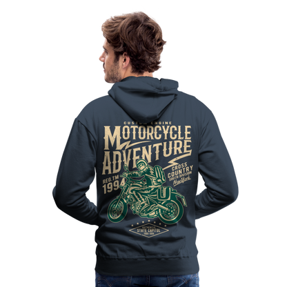 Motorcycle Adventure Men’s Premium Hoodie - navy