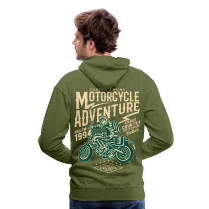 Motorcycle Adventure Men’s Premium Hoodie - olive green