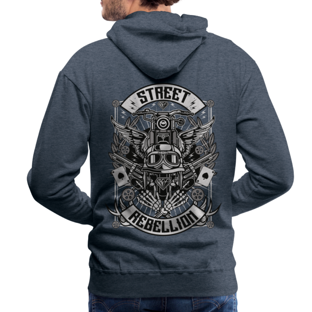 Street Rebellion Men’s Premium Hoodie - heather denim