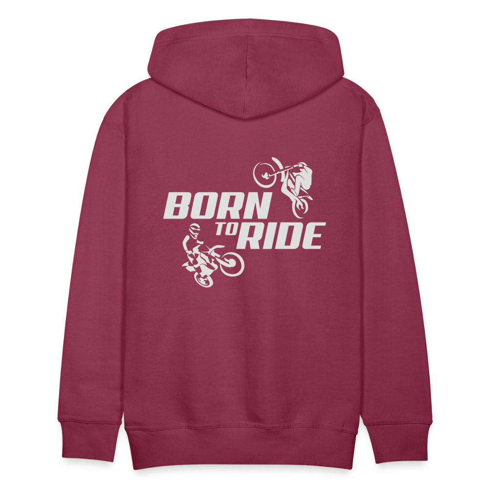 Born to Ride Motocross Men’s Premium Hoodie - bordeaux