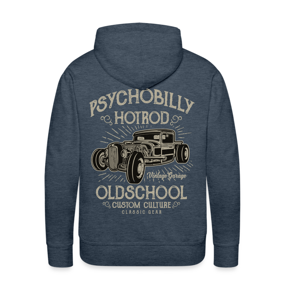 Psychobilly hotrod Men’s Premium Hoodie - heather denim