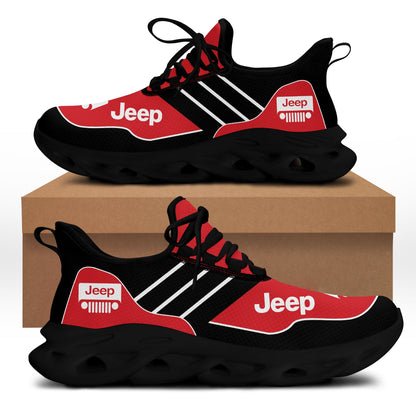 Jeep Red and Black Clunky Max Shoes for Men &#038; Women