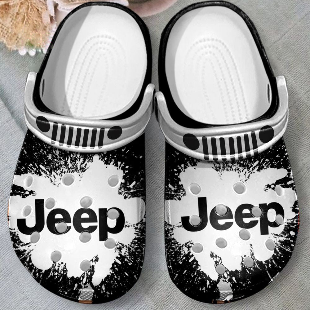 Jeep Crocs Crocband Clog Black And White