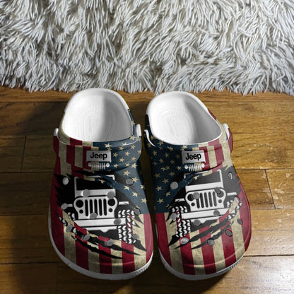 Jeep Crocs Crocband Clog American Flag