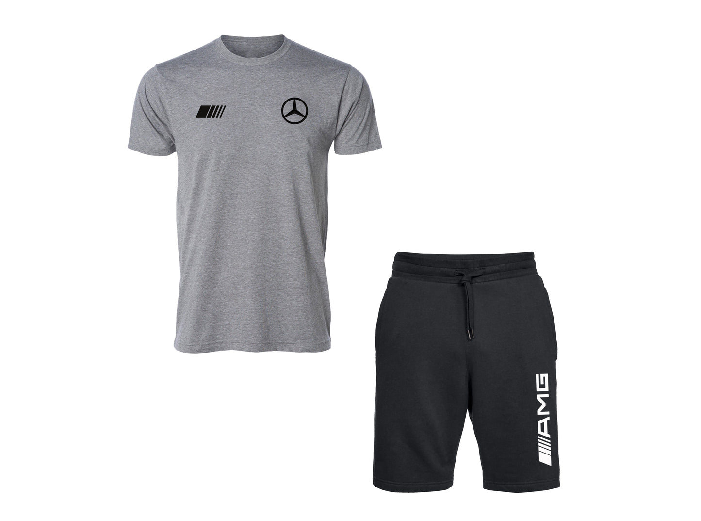 AMG Mercedes Contrast T-Shirt and Shorts Set