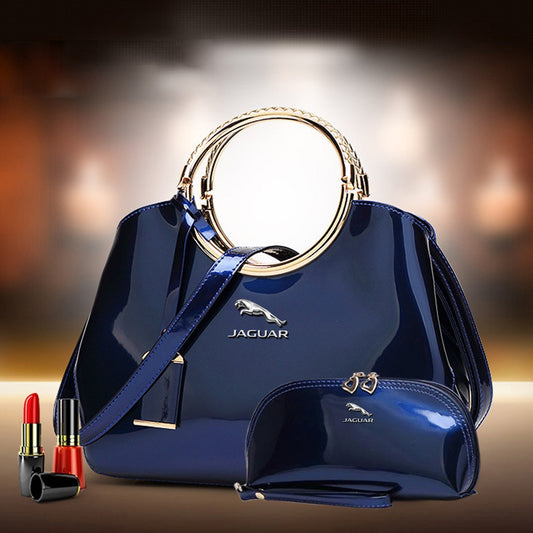 Jaguar Deluxe Women Handbag With Free Matching Wallet-bag-Driver Apparel-Purple-Driversapparel.com