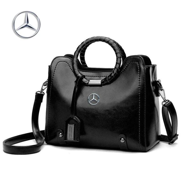 Mercedes High Class Leather Women Handbag-bag-Driver Apparel-Black-Driversapparel.com