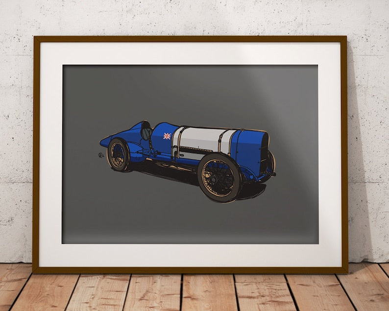 Sunbeam 350HP 'Blue Bird' Art Print