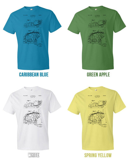 Blueprint Cement Mixer Truck Shirt for Construction Workers_driver_clothing_drivi.store