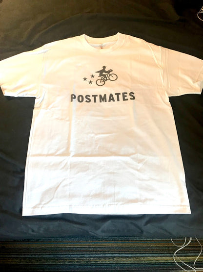 POSTMATES Logo Tee Shirt for Food Delivery Drivers, Large/XL